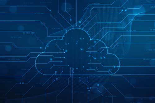 Cloud networking stock image